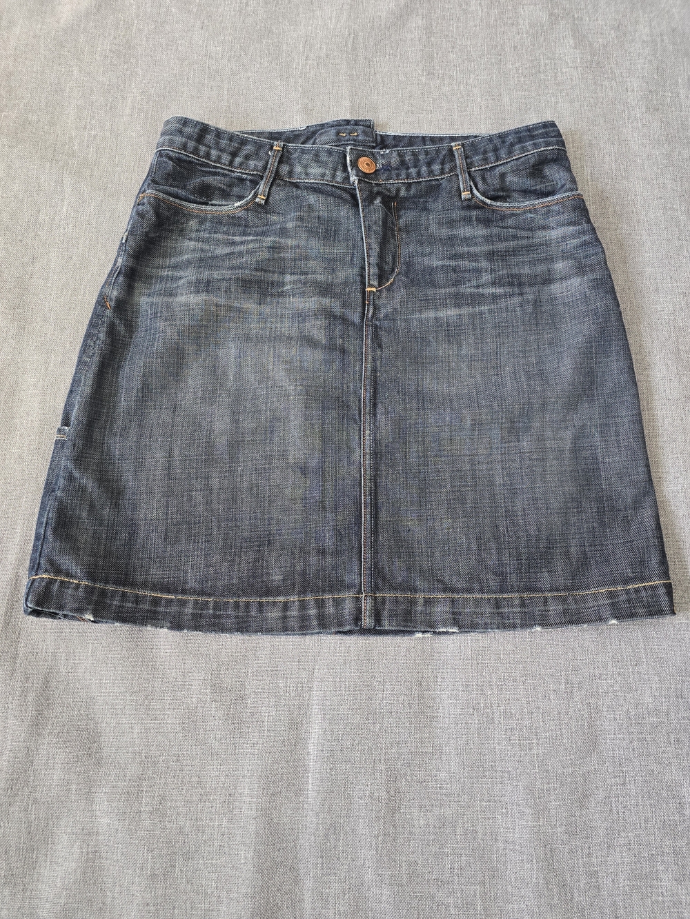 Earnest Sewn Dark Blue Denim Mini Skirt Size 29